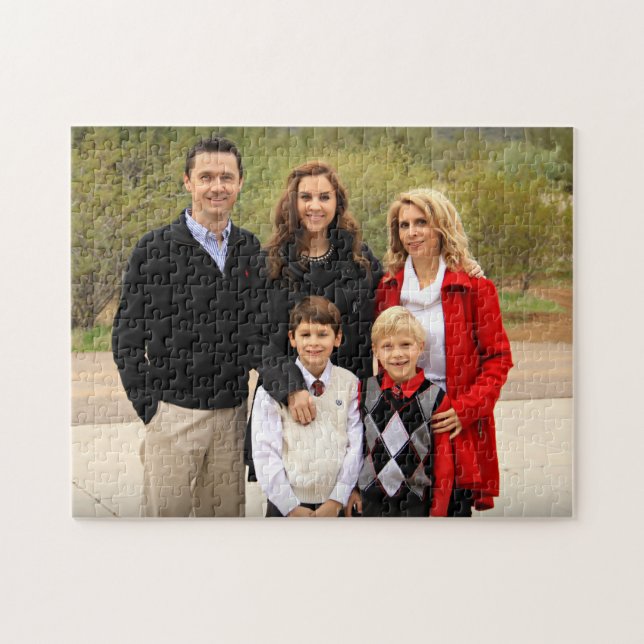 Quebra-cabeça Foto de Família Personalizada (Horizontal)