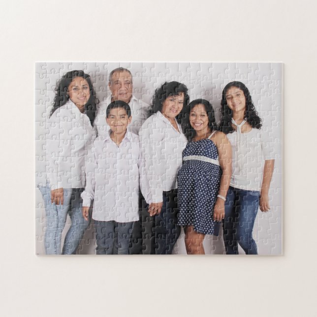 Quebra-cabeça Foto de família personalizada (Horizontal)