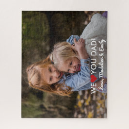 Quebra-cabeça Foto de família personalizada nós amamo-lo pai