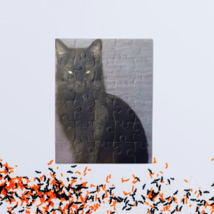 Quebra-cabeça Foto de Gato Preto