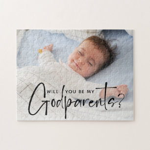 Quebra-cabeça Foto de Proposta Modern para Godparent