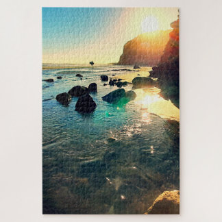 Quebra-cabeça Foto de Surfista ao Fim da Tarde Ensolarada na Pra