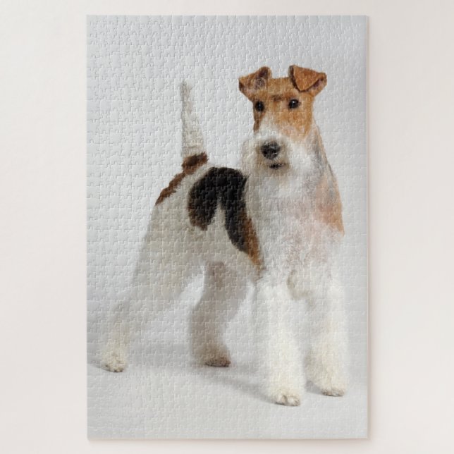Quebra-cabeça Foto do Cão Wire Fox Terrier (Vertical)