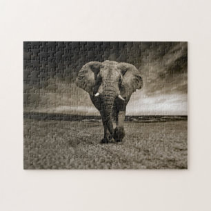 Quebra-cabeça Foto do Elefante Bull Wildlife