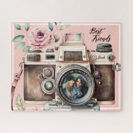 Quebra-cabeça Foto dos melhores amigos da câmera Vintage