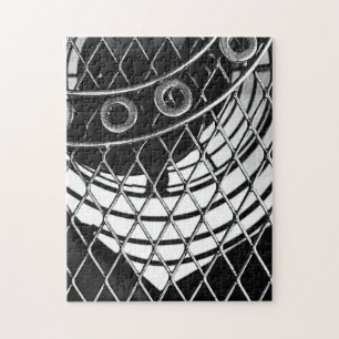 Quebra-cabeça Foto Geométrica Abstrato a Preto e Branco