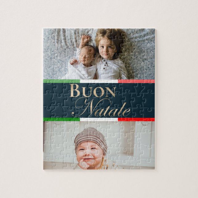 Quebra-cabeça Foto personalizada Buon Natale Natal - Natal itali (Vertical)