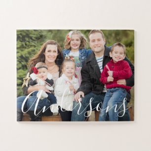 Quebra-cabeça Foto Personalizada com Nome da Família