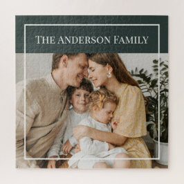 Quebra-cabeça Foto Personalizada da Família | Nome da Família Pe