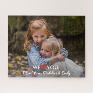 Quebra-cabeça Foto Personalizada Da Família Que Te Amamos Mãe