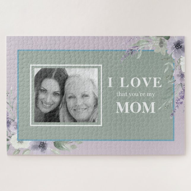 Quebra-cabeça Foto personalizada da filha e da mãe (Horizontal)