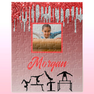 Quebra-cabeça Foto Personalizada De Drivers De Glitter Vermelho