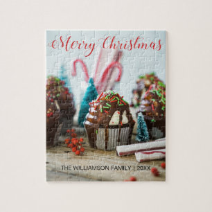 Quebra-cabeça Foto personalizada de Natal feliz