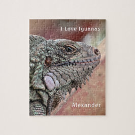 Quebra-cabeça Foto personalizada de Pet Iguana Repoente de Amor