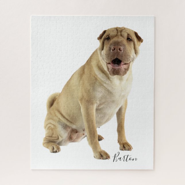 Quebra-cabeça Foto personalizada do cão Shar Pei (Vertical)
