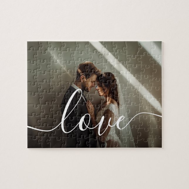 Quebra-cabeça Foto personalizada do casal 'Love' (Horizontal)