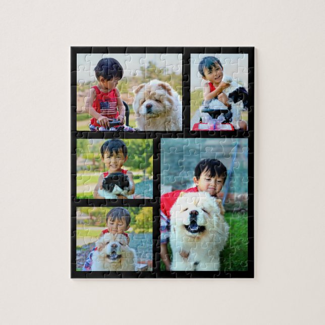 Quebra-cabeça Foto personalizada do Collage 5 (Vertical)