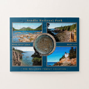 Quebra-cabeça Foto Personalizada Do Marcador De Montanha Acadia