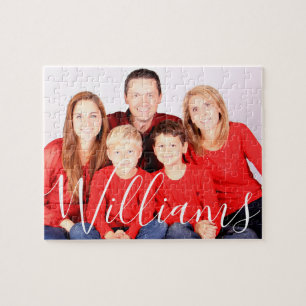 Quebra-cabeça Foto Personalizada do Nome da Família