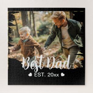 Quebra-cabeça Foto personalizada do Pai Elegante moderno e bonit