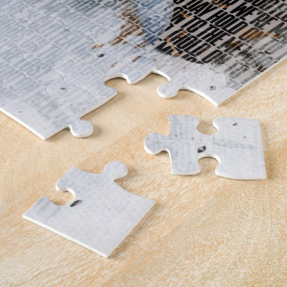 Quebra-cabeça Foto personalizada do Word Art. Watercolor feita p