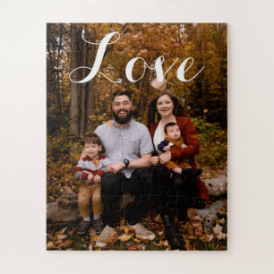 Quebra-cabeça Foto Personalizada Família Apaixonada Script Calli