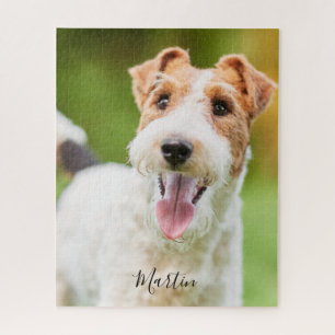 Quebra-cabeça Foto personalizada Fox Terrier Fio de Cão Fox