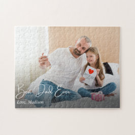 Quebra-cabeça Foto Personalizada Simples do Melhor Pai