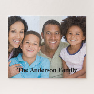 Quebra-cabeça Foto Pessoal Personalizada Divertida da Família