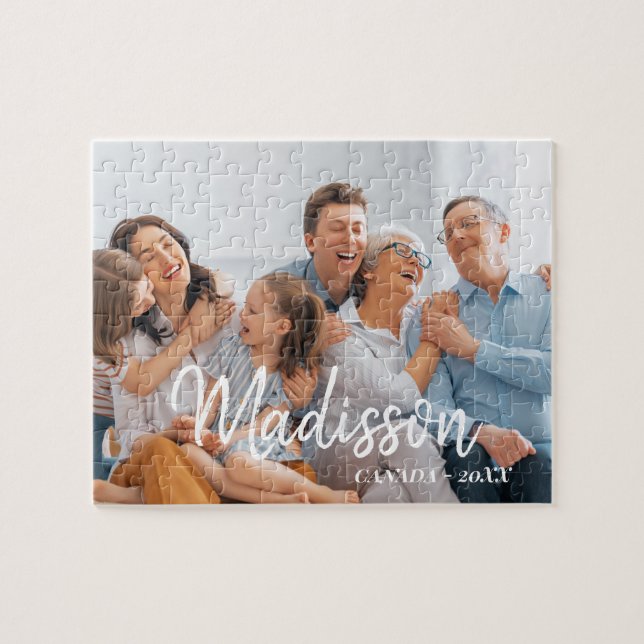 Quebra-cabeça Foto Simples da Família (Horizontal)