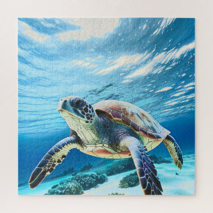 Quebra-cabeça Foto - Tartaruga Realista do Mar