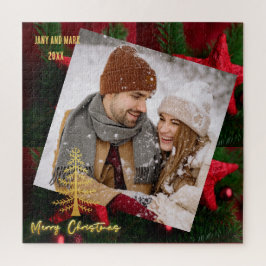 Quebra-cabeça Foto tradicional moderna, manchete vermelho