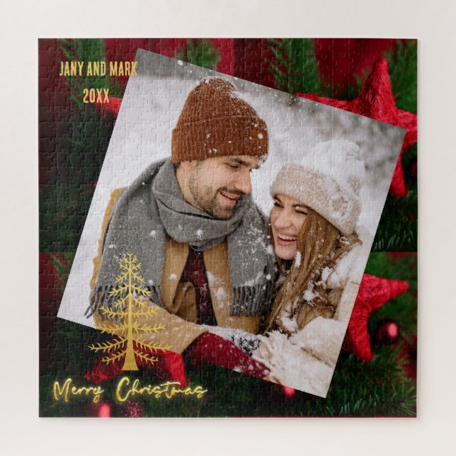 Quebra-cabeça Foto tradicional moderna, manchete vermelho (Vertical)