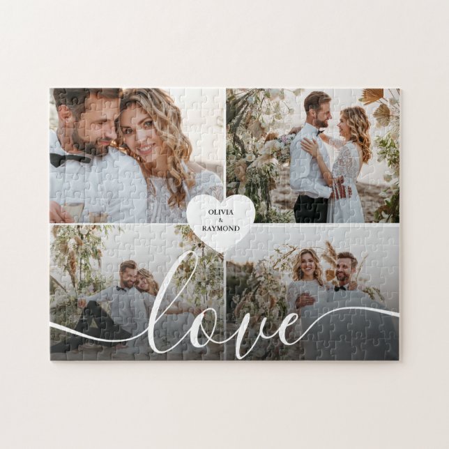 Quebra-cabeça Fotografia da Collagem de Amor design (Horizontal)