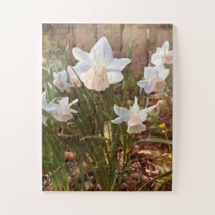 Quebra-cabeça Fotografia da Flor Daffodil da Taça Rosa Rústica