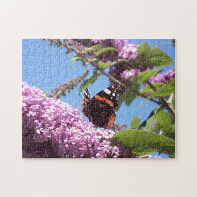 Quebra-cabeça Fotografia de Borboleta Laranja e Marrom (Horizontal)
