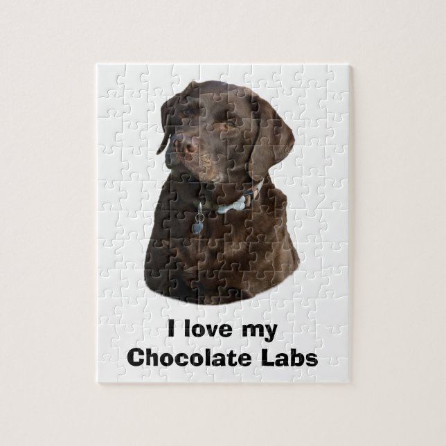 Quebra-cabeça Fotografia de cão Labrador Chocolate (Vertical)