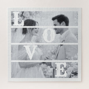 Quebra-cabeça Fotografia de Casamento Personalizada "AMOR"