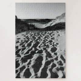 Quebra-cabeça fotografia de praia, preto e branco