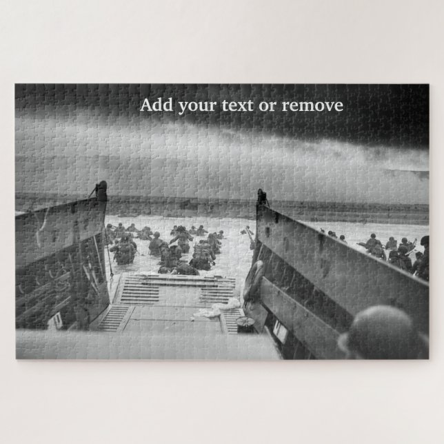 Quebra-cabeça Fotografia dramática de D-Day Normandy Landings, (Horizontal)