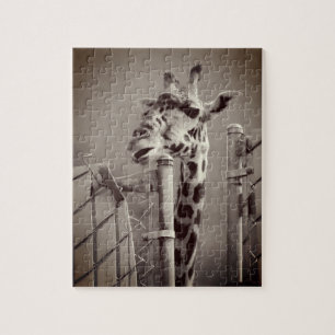 Quebra-cabeça Fotografia Girafa - Estilo Vintage