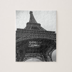 Quebra-cabeça Fotografia preto e branco da torre Eiffel