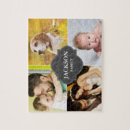 Quebra-cabeça Fotos da Colagem Personalizada Nome da família Mul