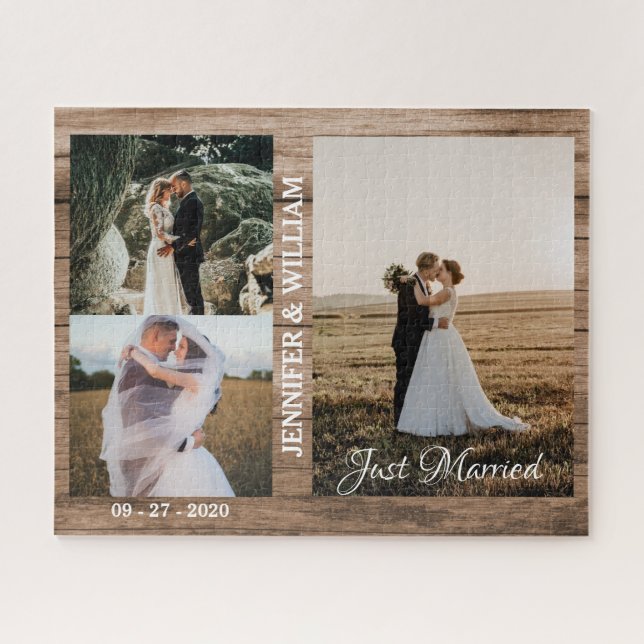 Quebra-cabeça Fotos modernas, simples casal personalizado de amo (Horizontal)