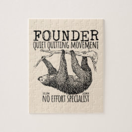 Quebra-cabeça Founder Quiet Quitting Movement Cute Sloth