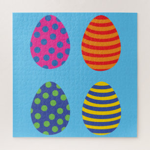 Quebra-cabeça Four Colorful Easter Eggs