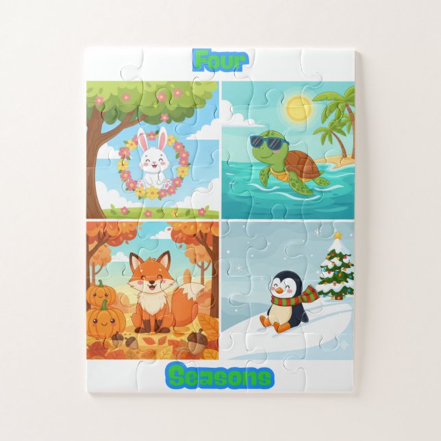 Quebra-cabeça Four Seasons Animals Kids Puzzle (Vertical)