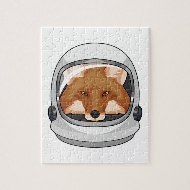 Quebra-cabeça Fox como astronauta com capacete (Vertical)