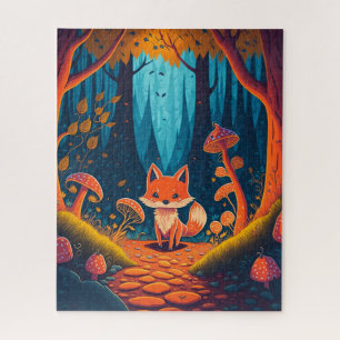 Quebra-cabeça Fox Fantasy Animal Forest Ilustration