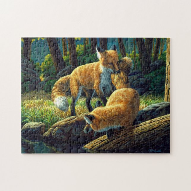 Quebra-cabeça Fox Vermelha Cura Jogando (Horizontal)